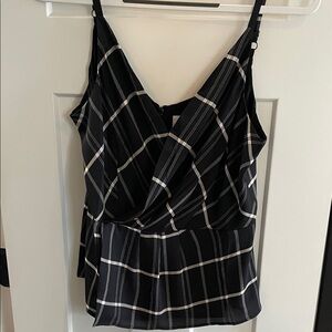 CAbi Black and White Checkered Camisole